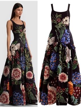 ALICE + OLIVIA MAXINE EMBELLISHED GOWN
